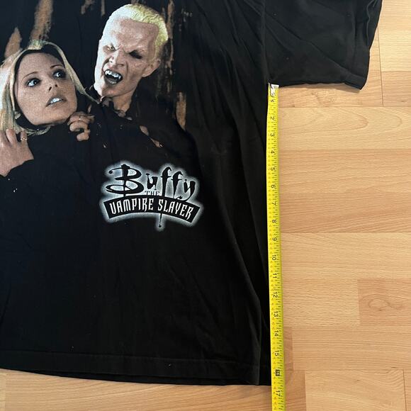 Rare 1998 Buffy the Vampire Slayer T-Shirt Buffy & Spike Blue Grape VTG Sz L NOS - Picture 5 of 7